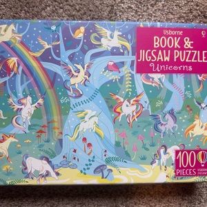 Usborne unicorn book & puzzle kit